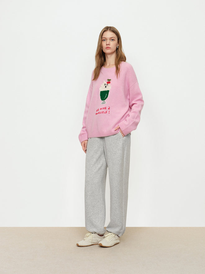 Cat Top Matcha Sweater