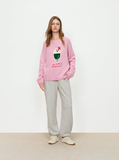 Cat Top Matcha Sweater