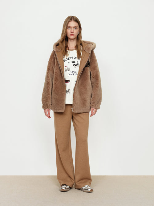 U-Cat Mocha Plush Coat