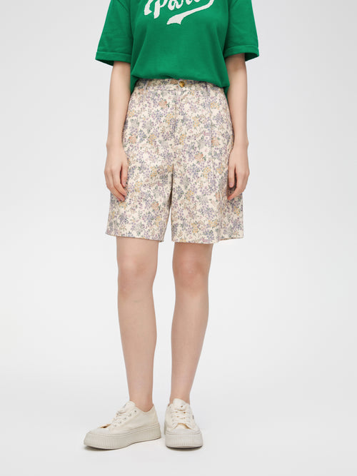 Vintage Floral Blazer Shorts