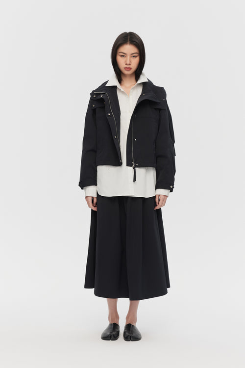 Urban Hooded Short Trench Coat