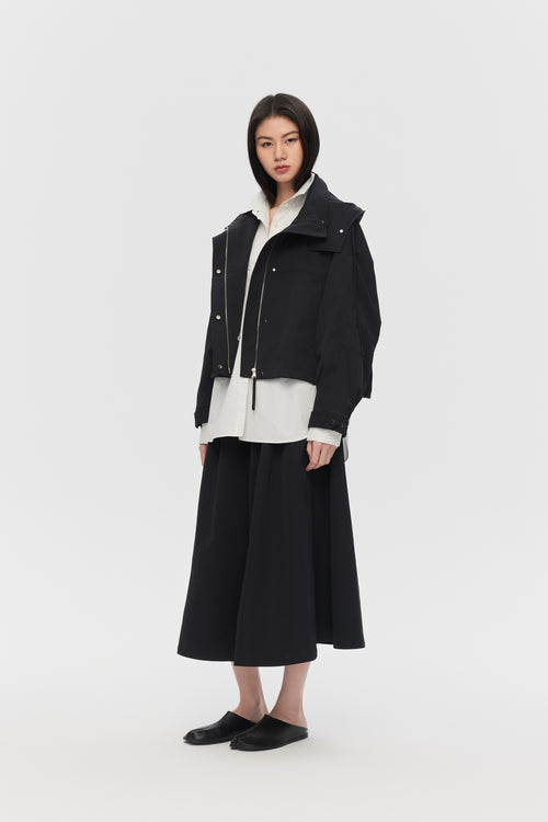 Urban Hooded Short Trench Coat