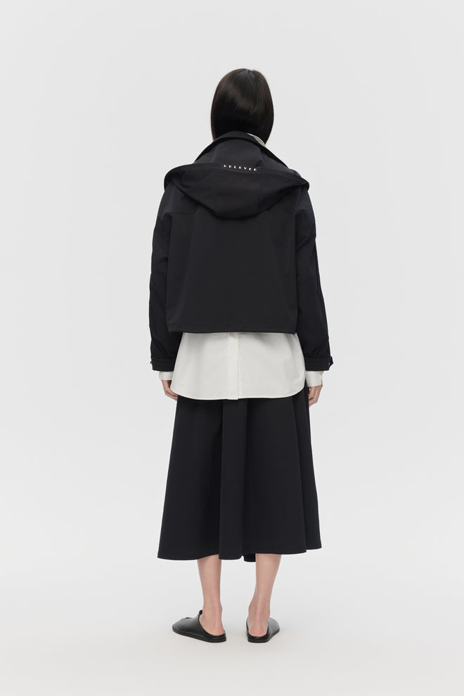 Urban Hooded Short Trench Coat