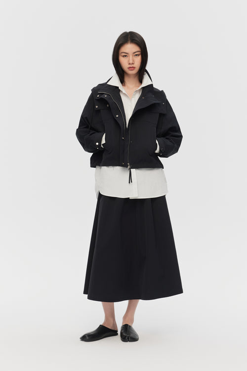 Urban Hooded Short Trench Coat