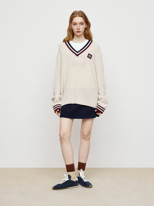 College V-Neck Sweater