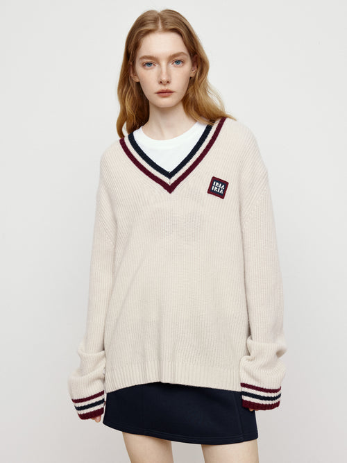 College V-Neck Sweater