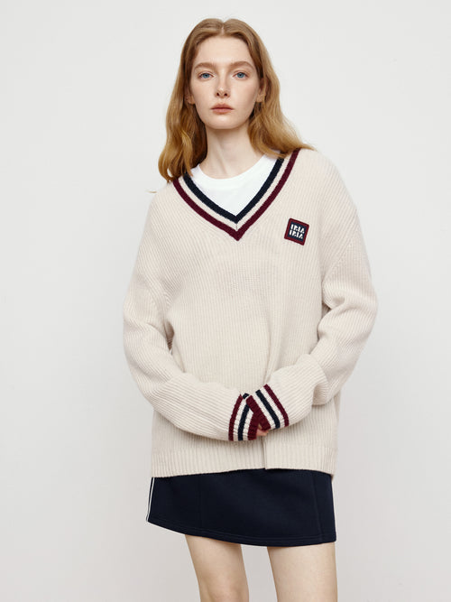 College V-Neck Sweater