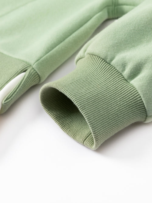 Sweat-shirt à capuche vert frais