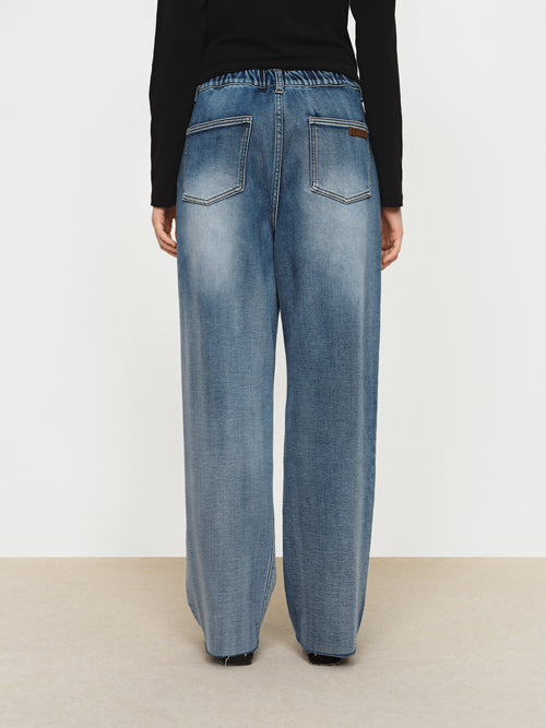 Rough Edged Straight Leg Jeans
