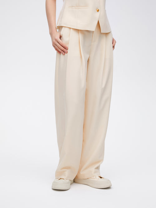 Ins blogger style pleated suit trousers