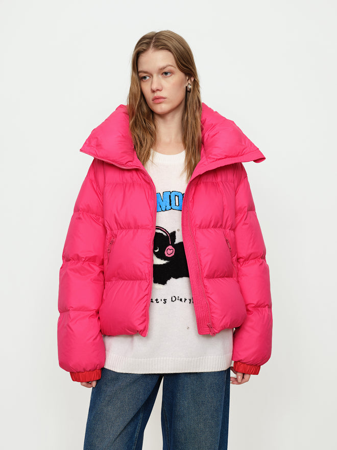 Red And Vibrant Down Jacket