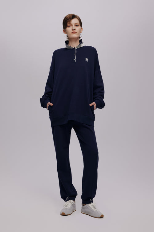 College style navy suit-sweatshirt