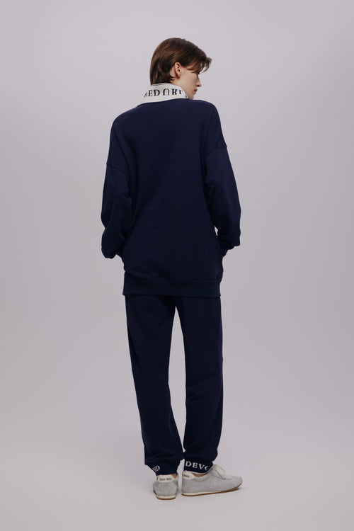 College style navy suit-sweatshirt