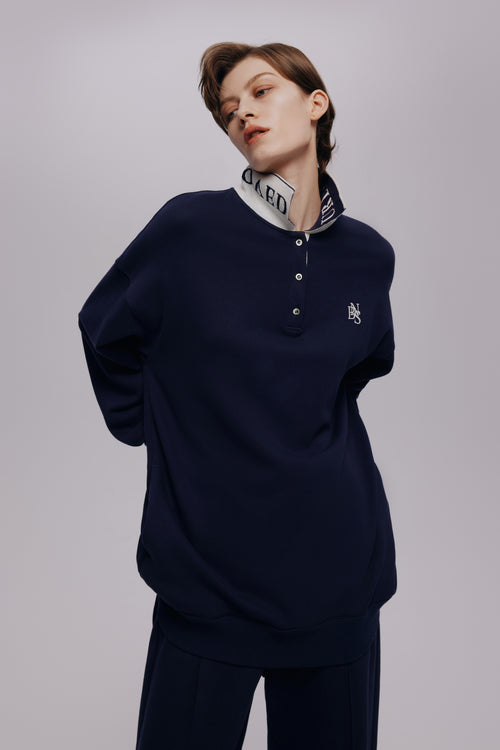 College style navy suit-sweatshirt