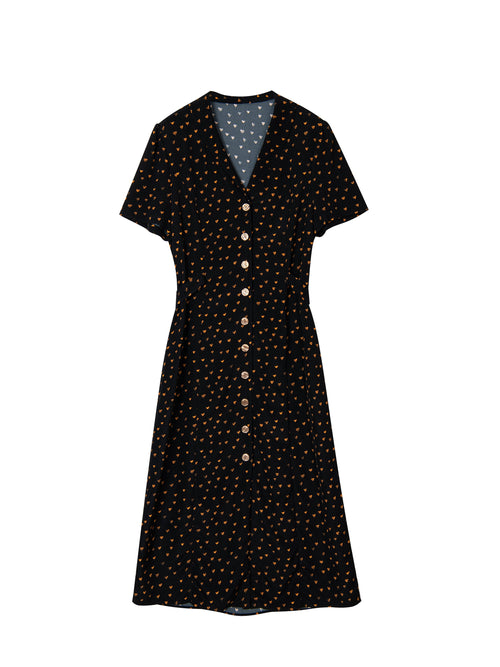 Polka Dot Silk Dress-Sample