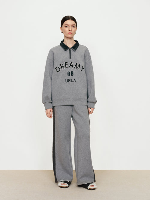 Trendy Denim Sweatshirt