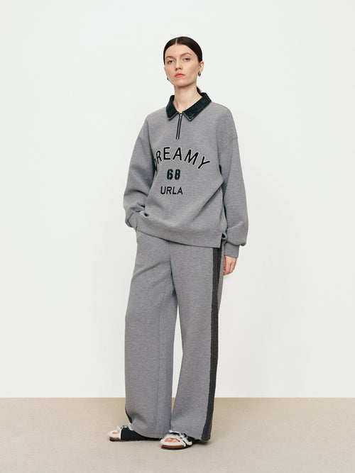 Trendy Denim Sweatshirt