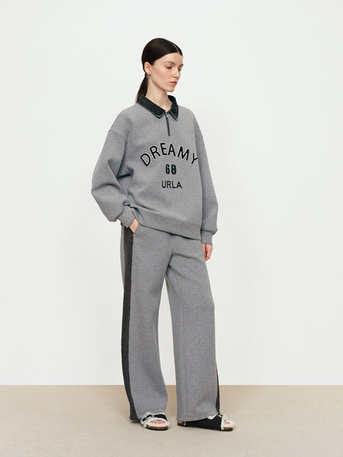 Trendy Denim Sweatshirt