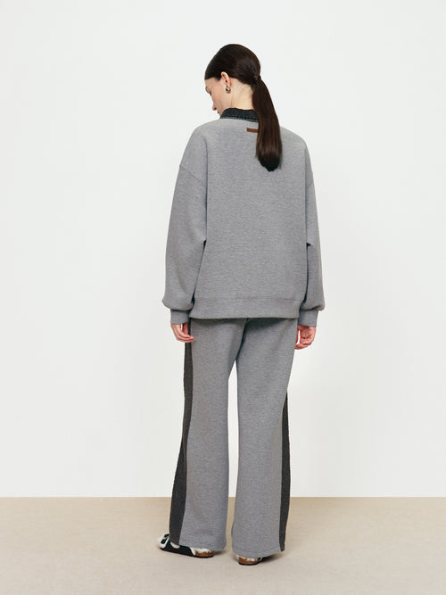 Trendy Denim Sweatshirt