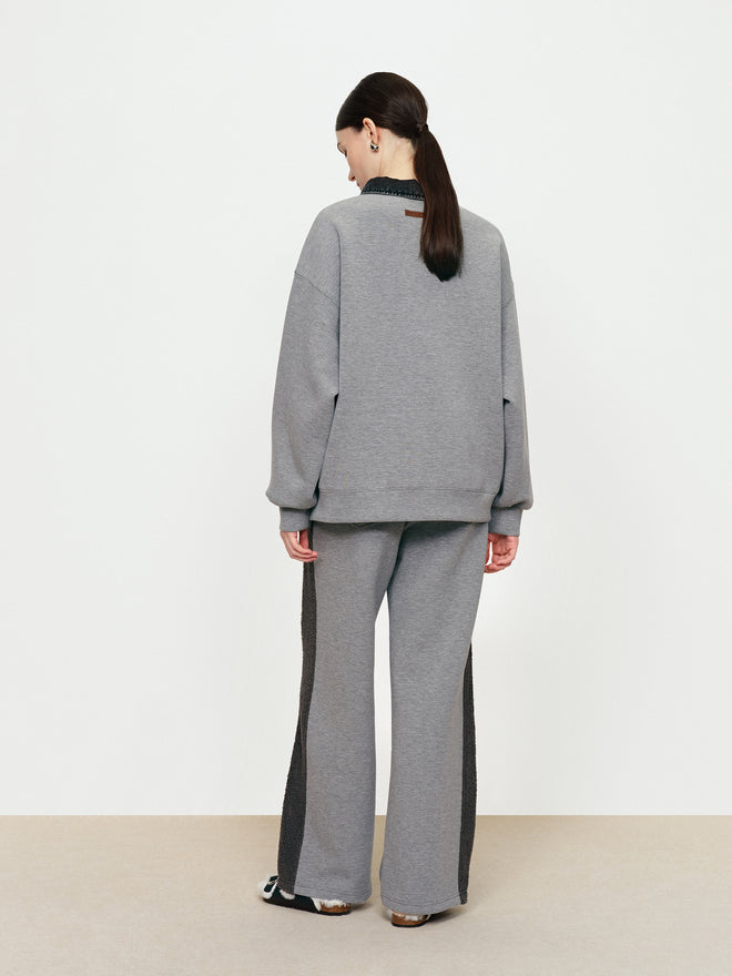 Trendy Denim Sweatshirt