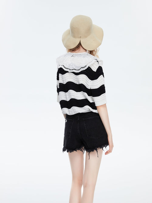 Lolita Cropped Lace Top-Sample