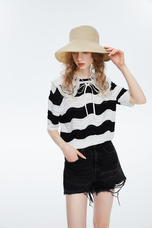 Lolita Cropped Lace Top-Sample
