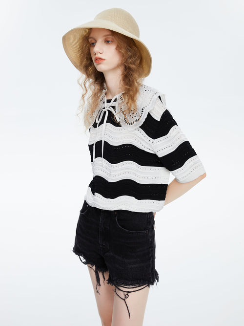 Lolita Cropped Lace Top-Sample
