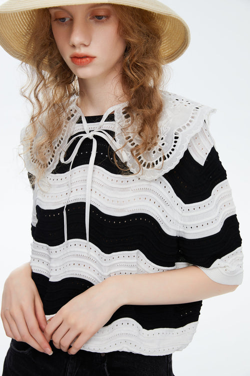 Lolita Cropped Lace Top-Sample