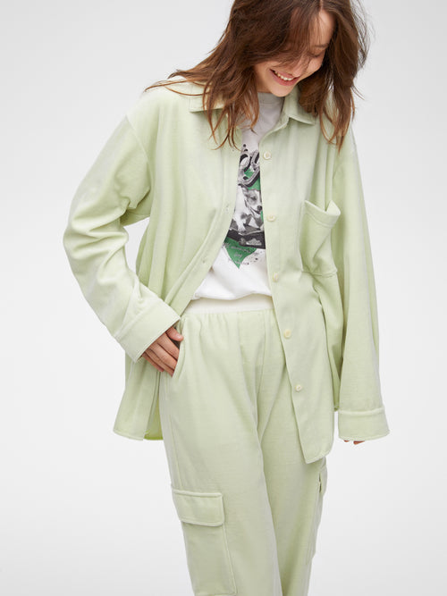 Mint Green Flannel Omura Shirt