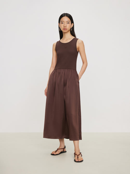 Deep Cozy Acetate Long Dress