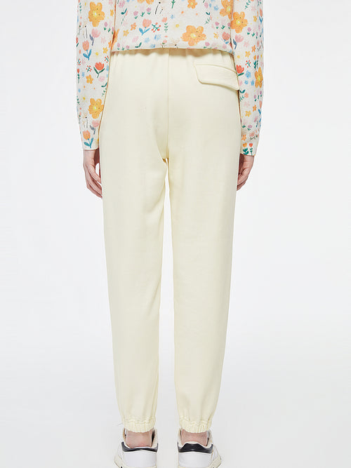 Pantalon en velours côtelé patchwork