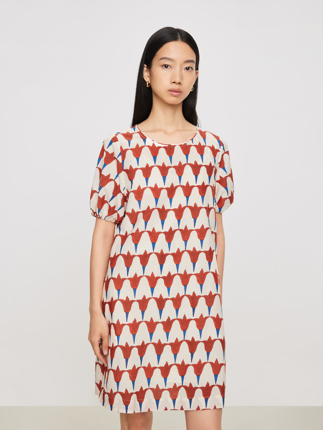 Pop Floral Silk Dress