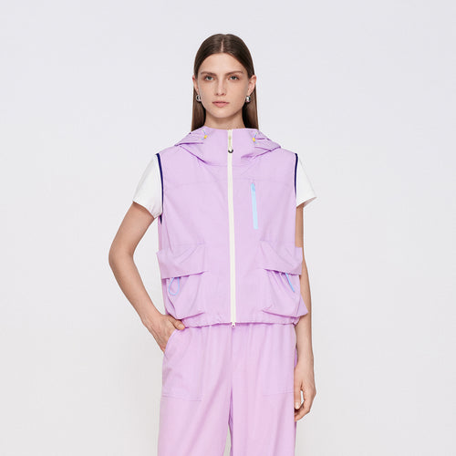 Soft Mist Purple Outdoor Cargo Vest