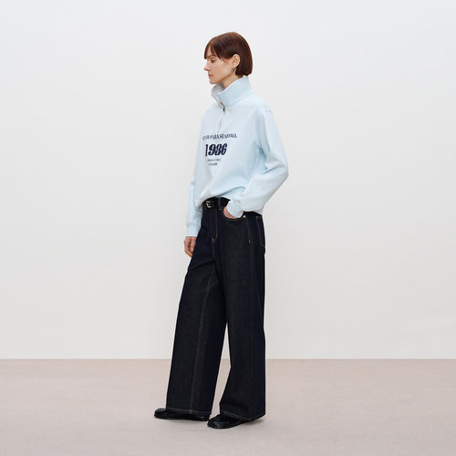 Sea Salt Vintage Half-Zip Sweatshirt