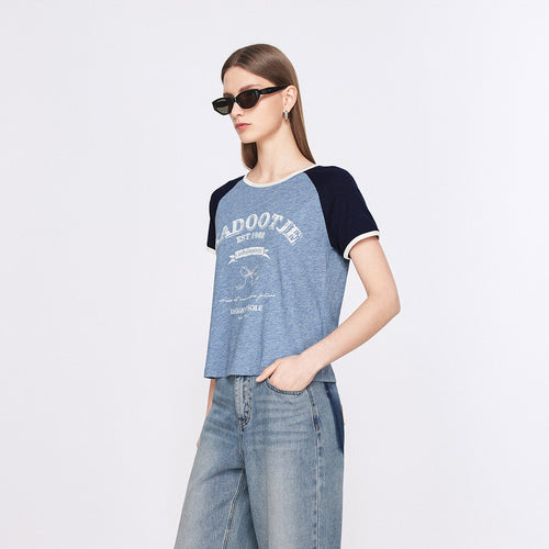 Deep Sea Raglan Trim T-Shirt