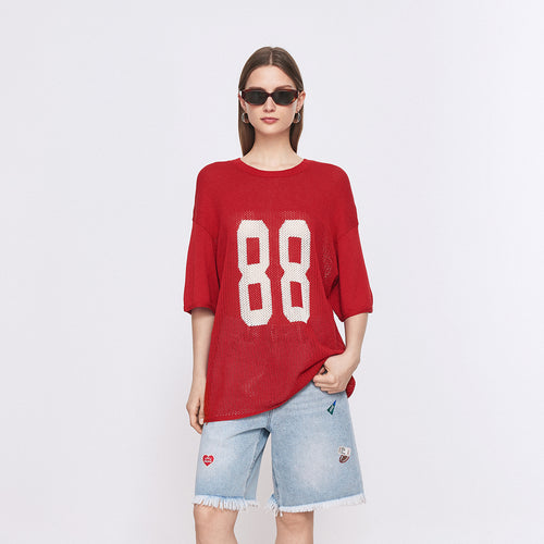 Sun-Dried Tomato Red Sweater
