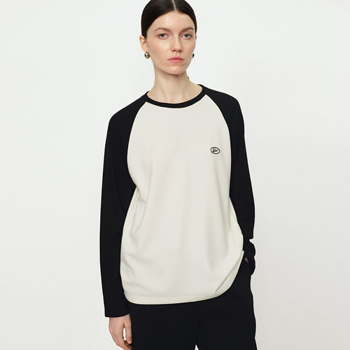 Nuo Ji Black And White Shoulder Tee