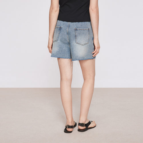 Distressed Denim Skort
