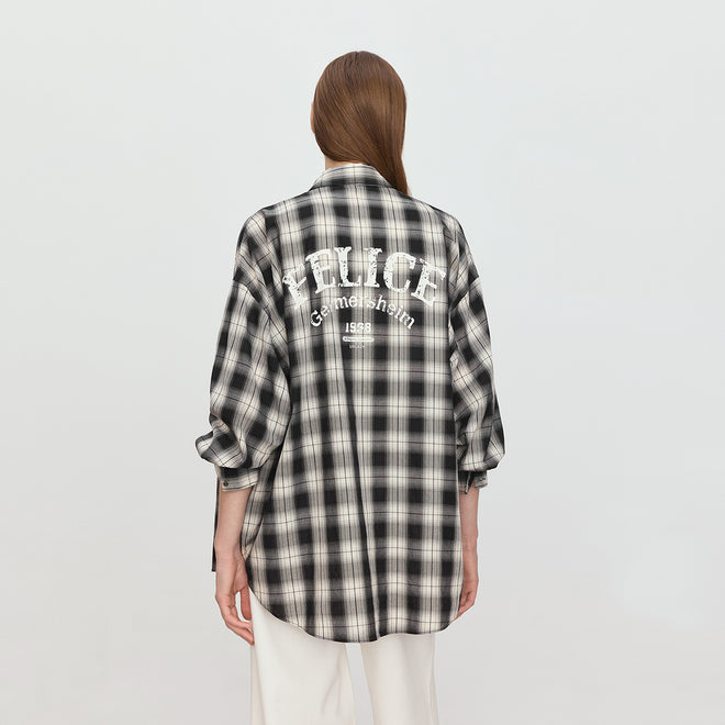 Black & White Vintage Plaid Shirt