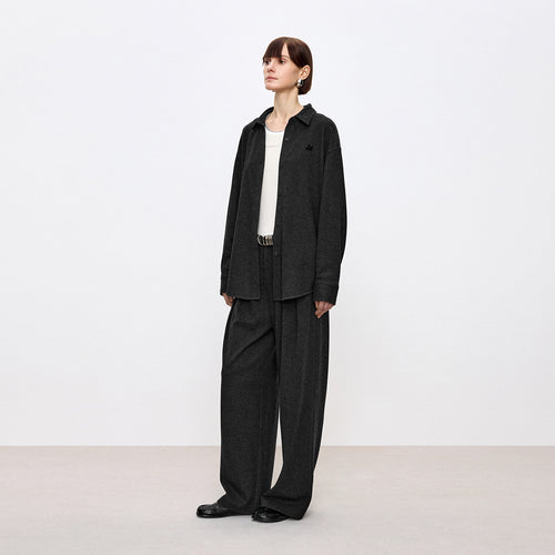Meteor Grey Wool Shirt