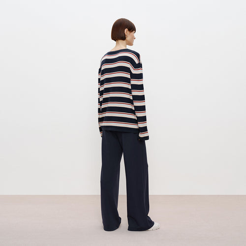 Sea Salt Raspberry Stripe Sweater