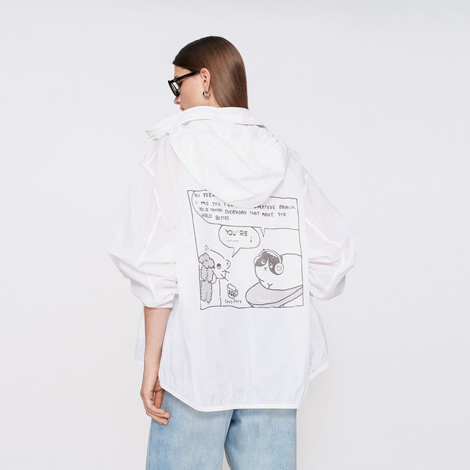 Cartoon Print Sun-Protective Jacket