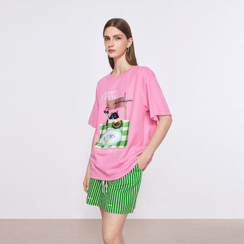 Little Cat Loves Fish T-Shirt