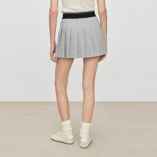 Prep-Style Pleated Skirt