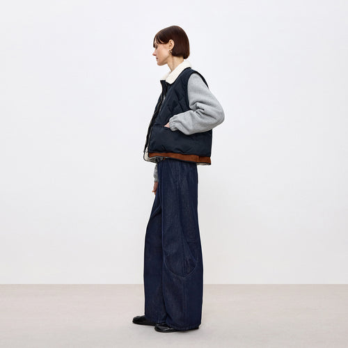 Mock-Layer Collar Down Jacket