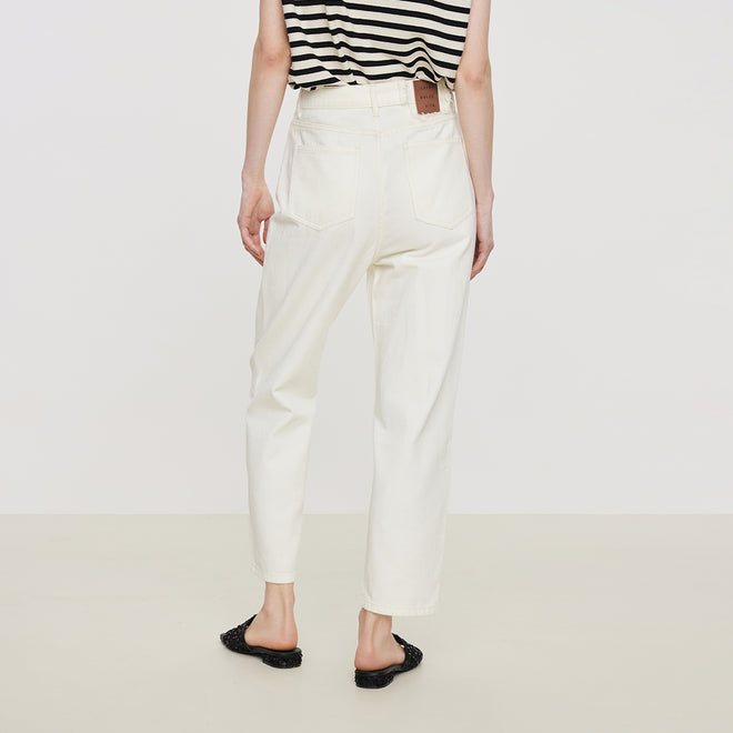 Pearl Embellished White Pants