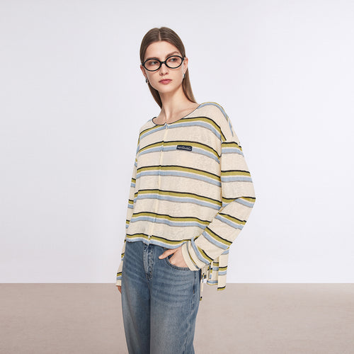 Mint Sea Salt Stripe Top Shirt