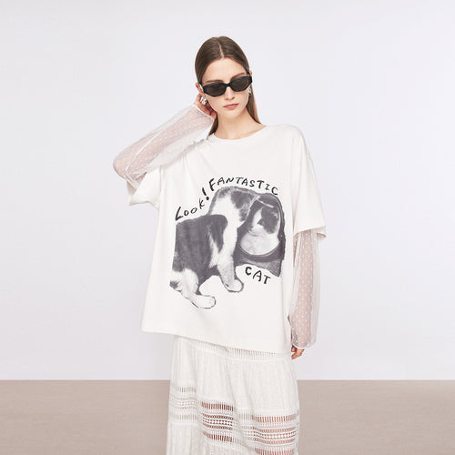 Narcissist Cat Mock Layer T-Shirt