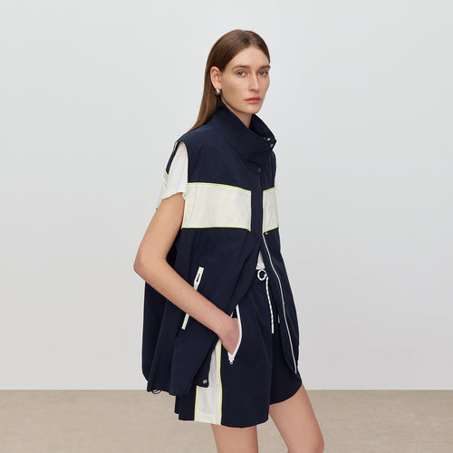 Deauville Blue Color-Block Vest
