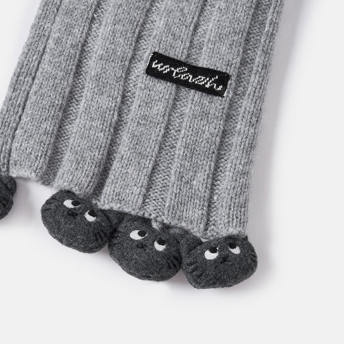 Coal Cat Fuzzy Scarf
